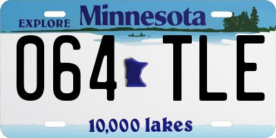 MN license plate 064TLE