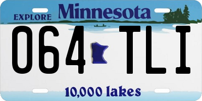 MN license plate 064TLI