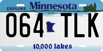 MN license plate 064TLK