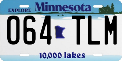 MN license plate 064TLM