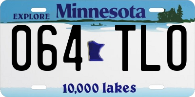 MN license plate 064TLO