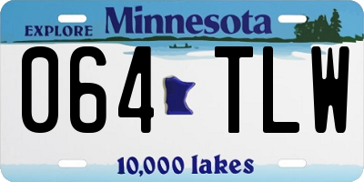 MN license plate 064TLW