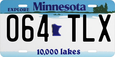 MN license plate 064TLX