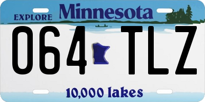 MN license plate 064TLZ