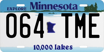 MN license plate 064TME