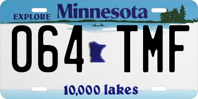 MN license plate 064TMF