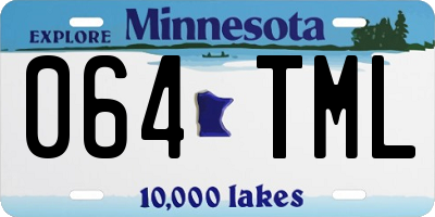 MN license plate 064TML