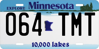 MN license plate 064TMT