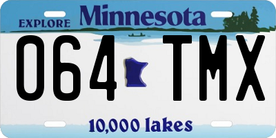 MN license plate 064TMX