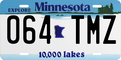MN license plate 064TMZ