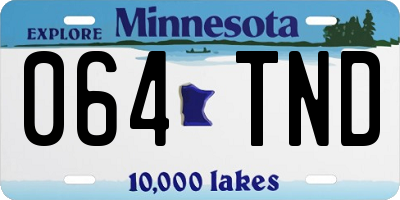 MN license plate 064TND