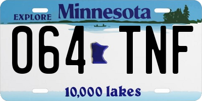 MN license plate 064TNF