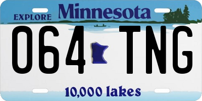 MN license plate 064TNG