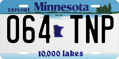 MN license plate 064TNP