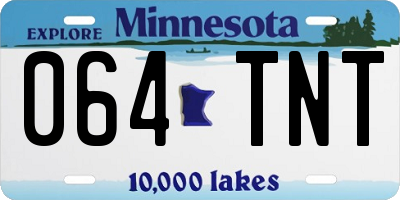 MN license plate 064TNT
