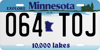 MN license plate 064TOJ