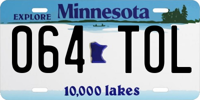 MN license plate 064TOL