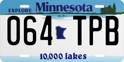 MN license plate 064TPB
