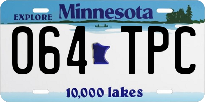 MN license plate 064TPC