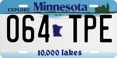 MN license plate 064TPE
