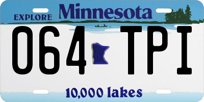MN license plate 064TPI