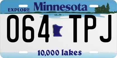 MN license plate 064TPJ