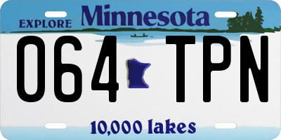 MN license plate 064TPN