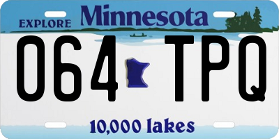 MN license plate 064TPQ
