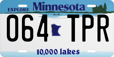MN license plate 064TPR