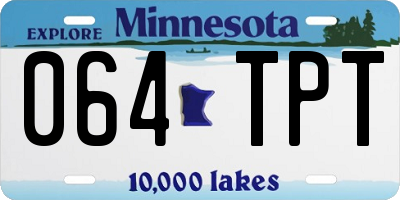 MN license plate 064TPT