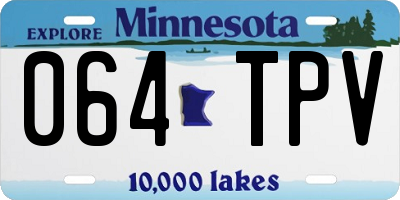 MN license plate 064TPV