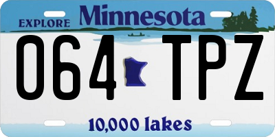 MN license plate 064TPZ