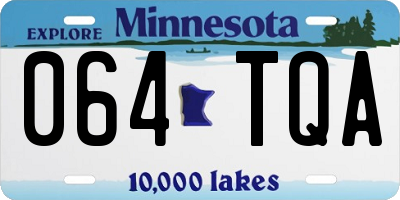 MN license plate 064TQA