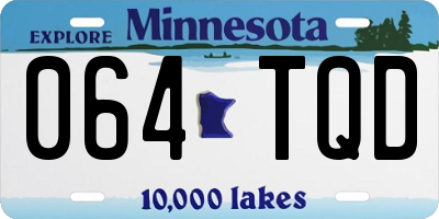 MN license plate 064TQD