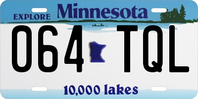 MN license plate 064TQL