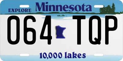 MN license plate 064TQP