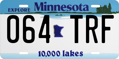 MN license plate 064TRF