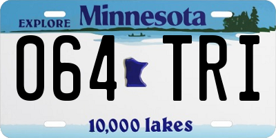 MN license plate 064TRI