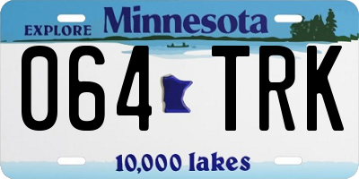 MN license plate 064TRK