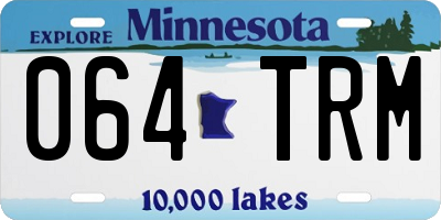 MN license plate 064TRM