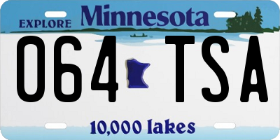MN license plate 064TSA