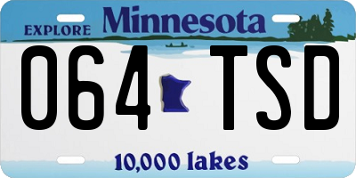 MN license plate 064TSD
