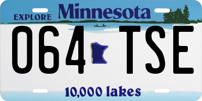 MN license plate 064TSE