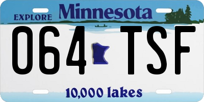 MN license plate 064TSF