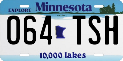 MN license plate 064TSH