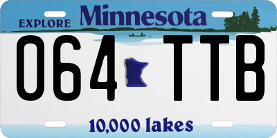 MN license plate 064TTB