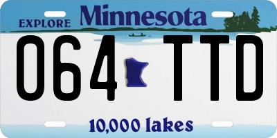 MN license plate 064TTD