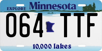 MN license plate 064TTF