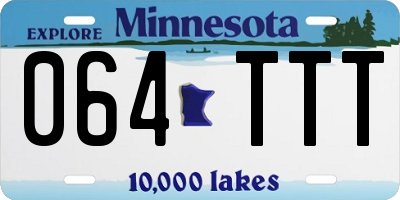 MN license plate 064TTT