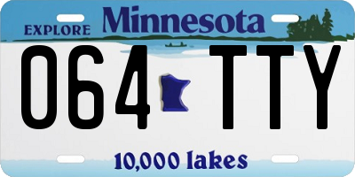 MN license plate 064TTY